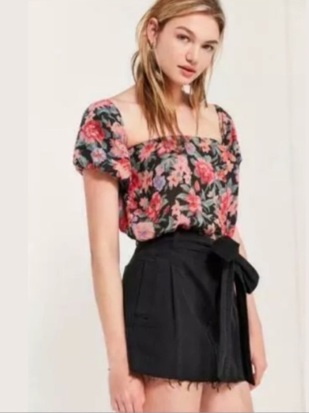 NWT UO BDG Raw Hem Belted Mini Skirt